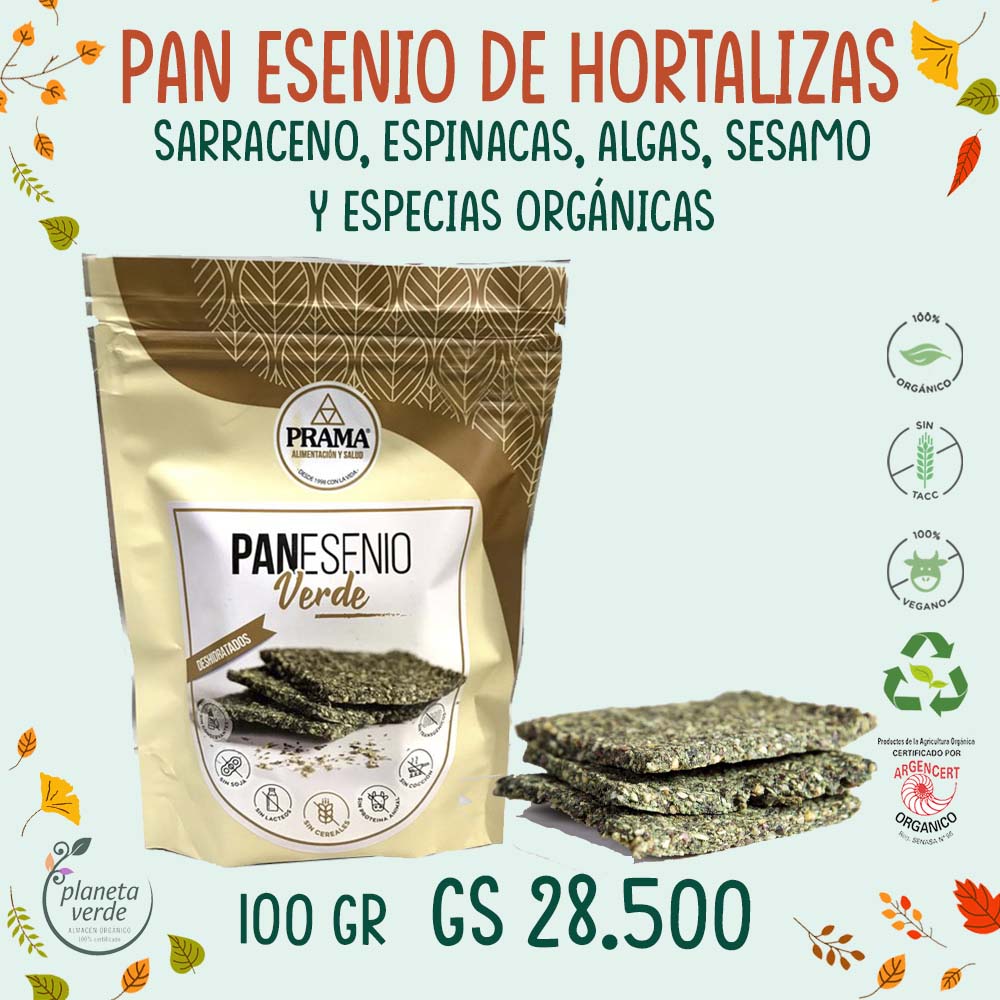 Pan Esenio Orgánico de Sarraceno y Hortalizas - Planeta Verde