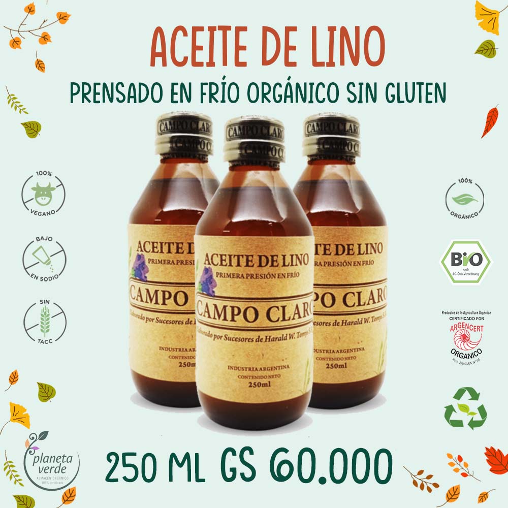 Aceite vegetal de lino  Propiedades aceite de linaza