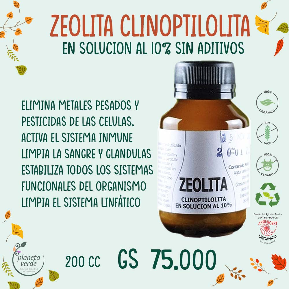 Zeolita Premium Calidad Certificada Con Vitamina C para consumo humano