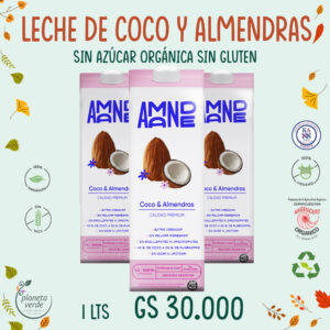 Leche de Coco y Almendras Orgánica