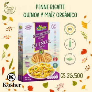Fideo Penne Rigatte Orgánico de Quinoa y Maíz