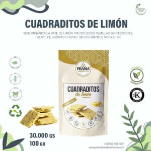 Cuadraditos de Limón Orgánico