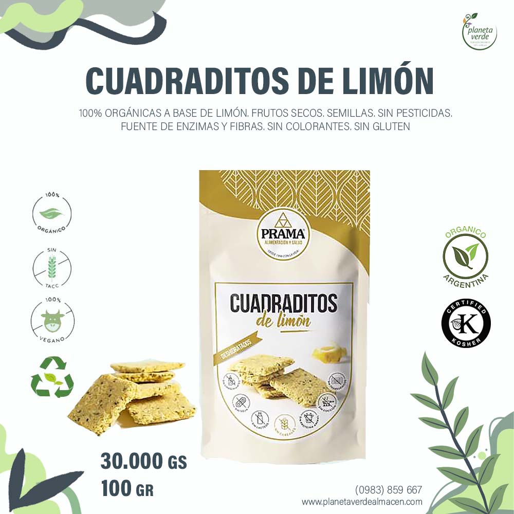 Cuadraditos de Limón Orgánico
