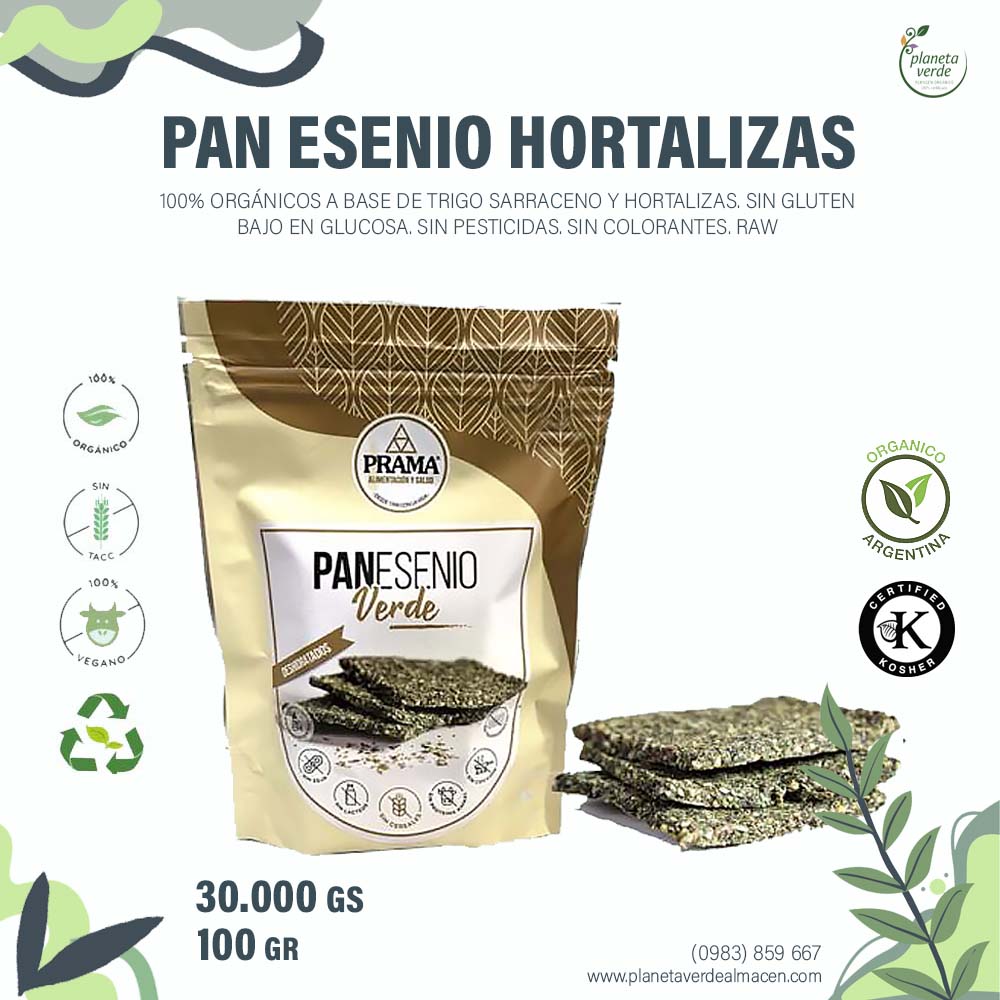 Pan Esenio Orgánico de Sarraceno y Hortalizas