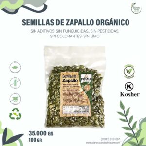 Semillas de Zapallo o Calabaza Orgánica