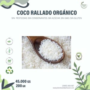 Coco Rallado Orgánico sin azúcar
