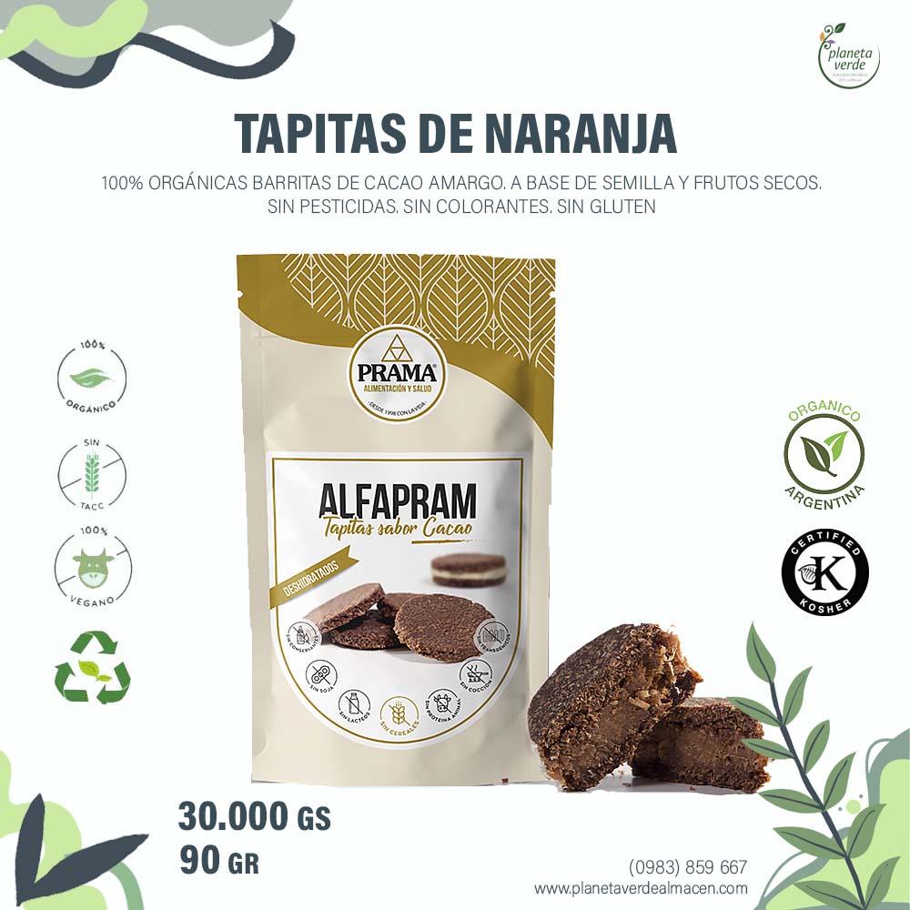 Tapitas Orgánicas de Cacao Orgánico