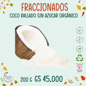 Coco rallado Orgánico sin azúcar