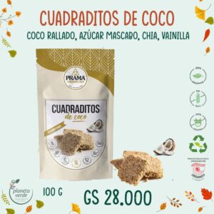 Cuadraditos de Coco Orgánicos