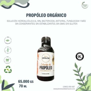 Propóleo Orgánico (Solución Hidro alcohólica al 10%)