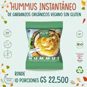 Hummus de Garbanzos orgánicos Instantáneo