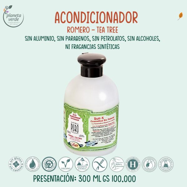 Acondicionador Orgánico de Romero y Tea tree