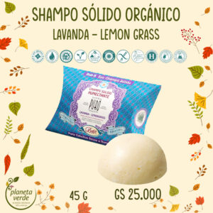 Shampo Sólido de Lavanda y Lemon grass Orgánico