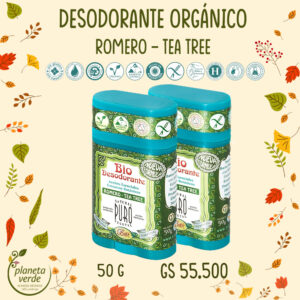 Desodorante Orgánico de Romero y Tea Tree