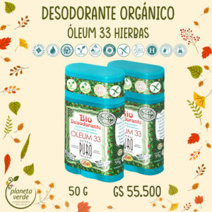 Desodorante Orgánico Óleum 33 hierbas