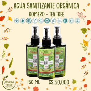 Agua Sanitizante Orgánica de Romero y Tea Tree