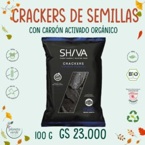 Crackers de semillas con Carbón Vegetal