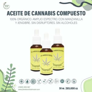Aceite de Cannabis Orgánico Compuesto con Manzanilla + Jengibre