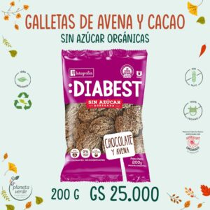 Galletas de Avena y Cacao amargo (sin azúcar)