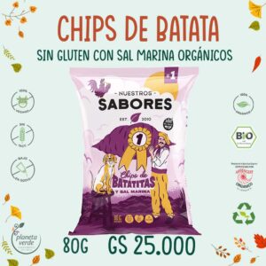 Chips de Batatas con sal Marina Orgánica