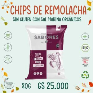 Chips de Remolacha con sal Marina Orgánica