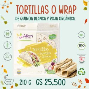 Tortillas de Quinoa Blanca y roja Orgánica