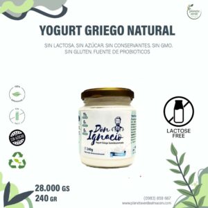 Yogurt Griego Sin Lactosa.
