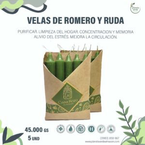 Velas Cortas de Ruda y Romero