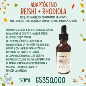 Extracto de Reishi + Rhodiola (adaptógeno)