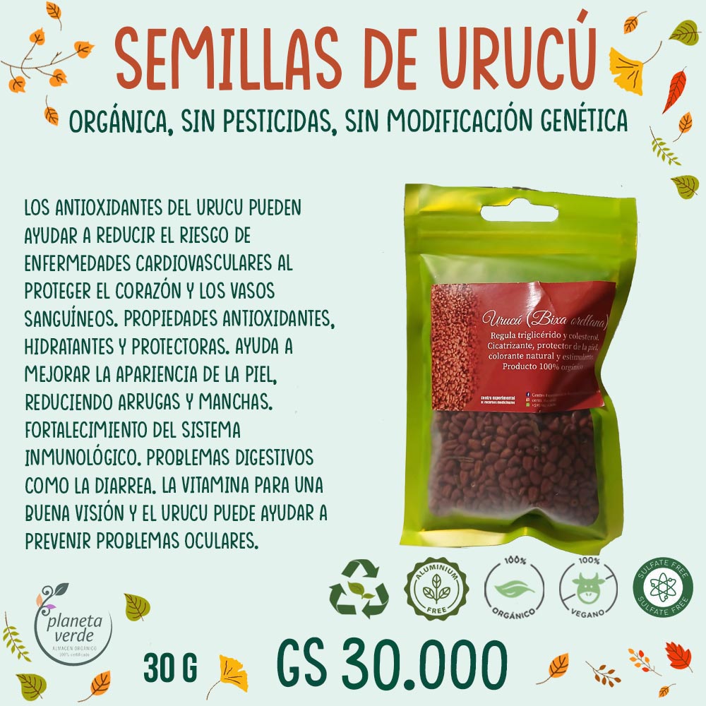 Semillas de Urucú Organicas