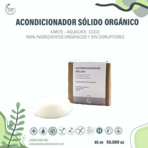 Acondicionador Sólido Orgánico - karité - aguacate - coco