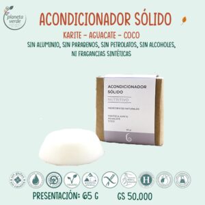 Acondicionador Sólido Orgánico - karité - aguacate - coco