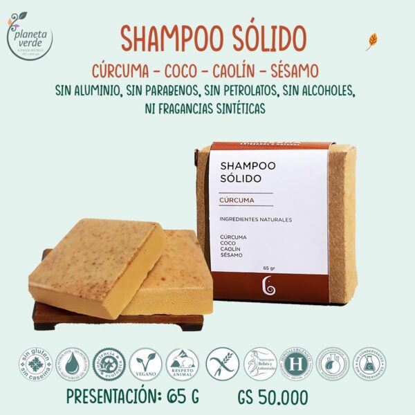 Shampo Sólido Orgánico Cúrcuma