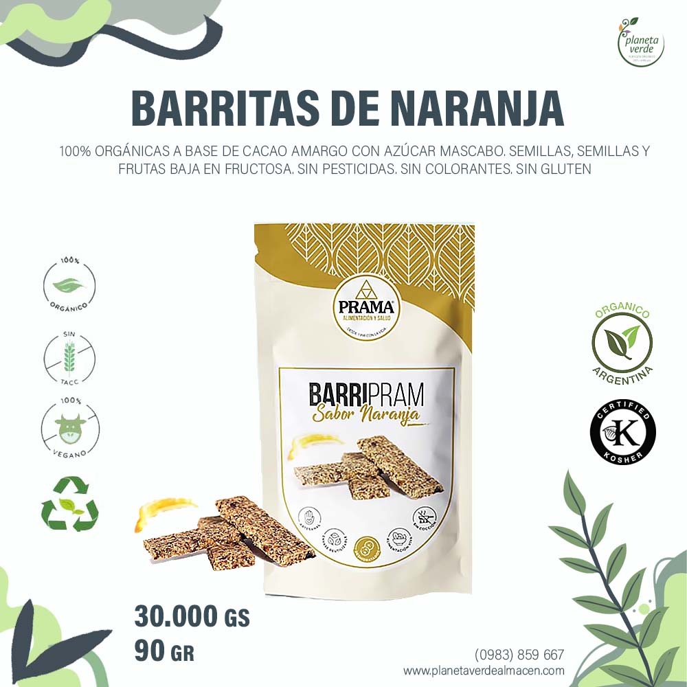 Barritas de Naranja Orgánica