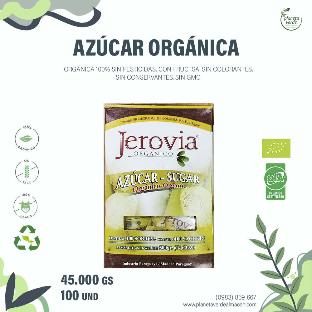 Azúcar Orgánica en sobres