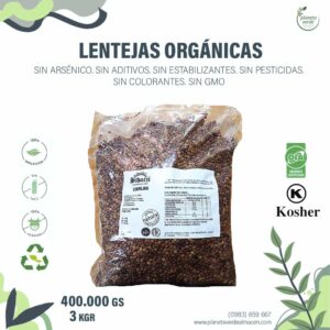 Lentejas Orgánicas x 3 Kg