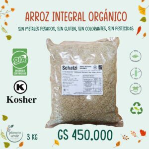 Arroz Integral Orgánico x 3 Kg