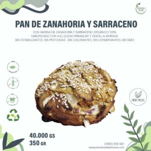 Pan de Zanahoria + Sarraceno Orgánico (con cebolla) de Masa Madre