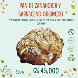 Pan de Zanahoria + Sarraceno Orgánico (con cebolla)