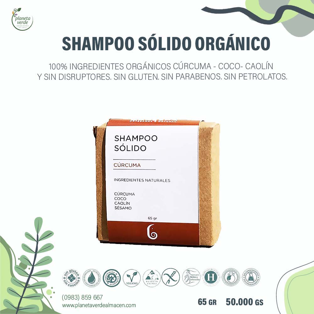 Shampo Sólido Orgánico - Cúrcuma