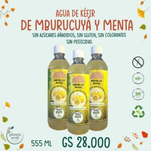 Agua de Kéfir de Mburucuyá y Menta