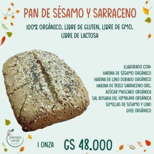 Pan de Trigo Sarraceno, Sésamo y Lino dorado