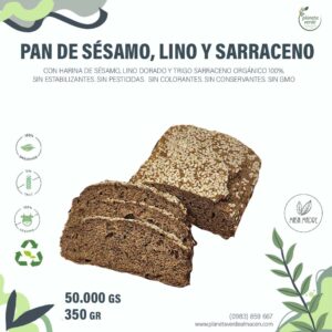 Pan de Sésamo, Lino y Sarraceno Orgánico