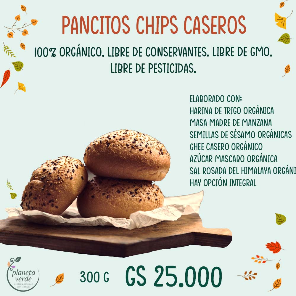 Pancitos Chips Orgánicos de Masa Madre