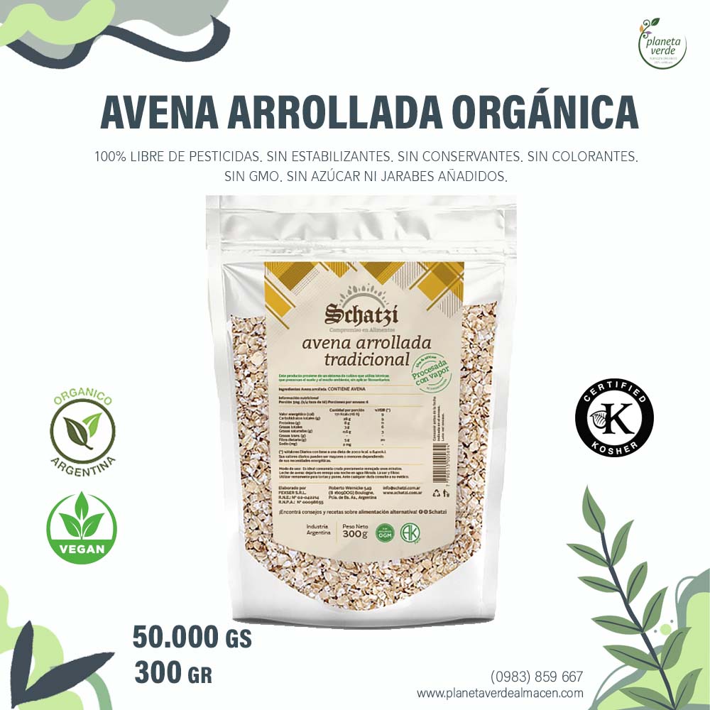 Avena Arrollada Tradicional Orgánica