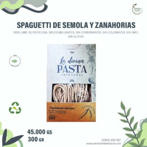 Pasta Spaguetti de Sémola y Zanahoria