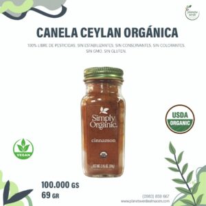 Canela Ceylán Orgánica Molida