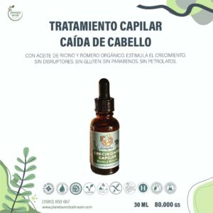 Tratamiento Capilar- Caída de cabello Ricino & Romero