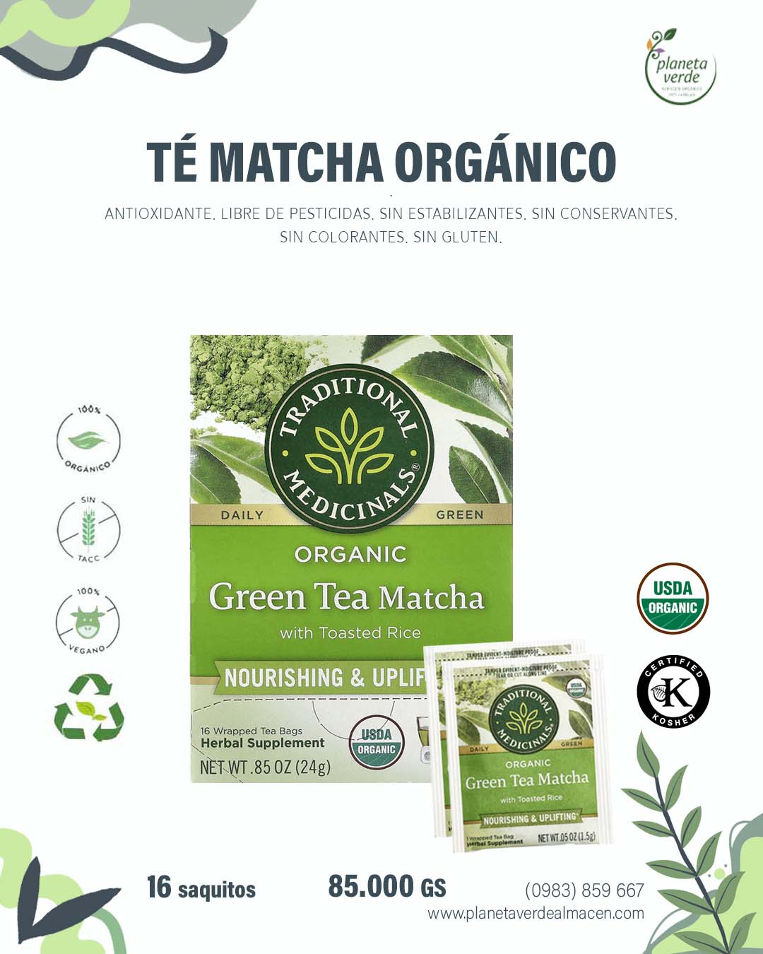 Té Matcha Orgánico en sobres