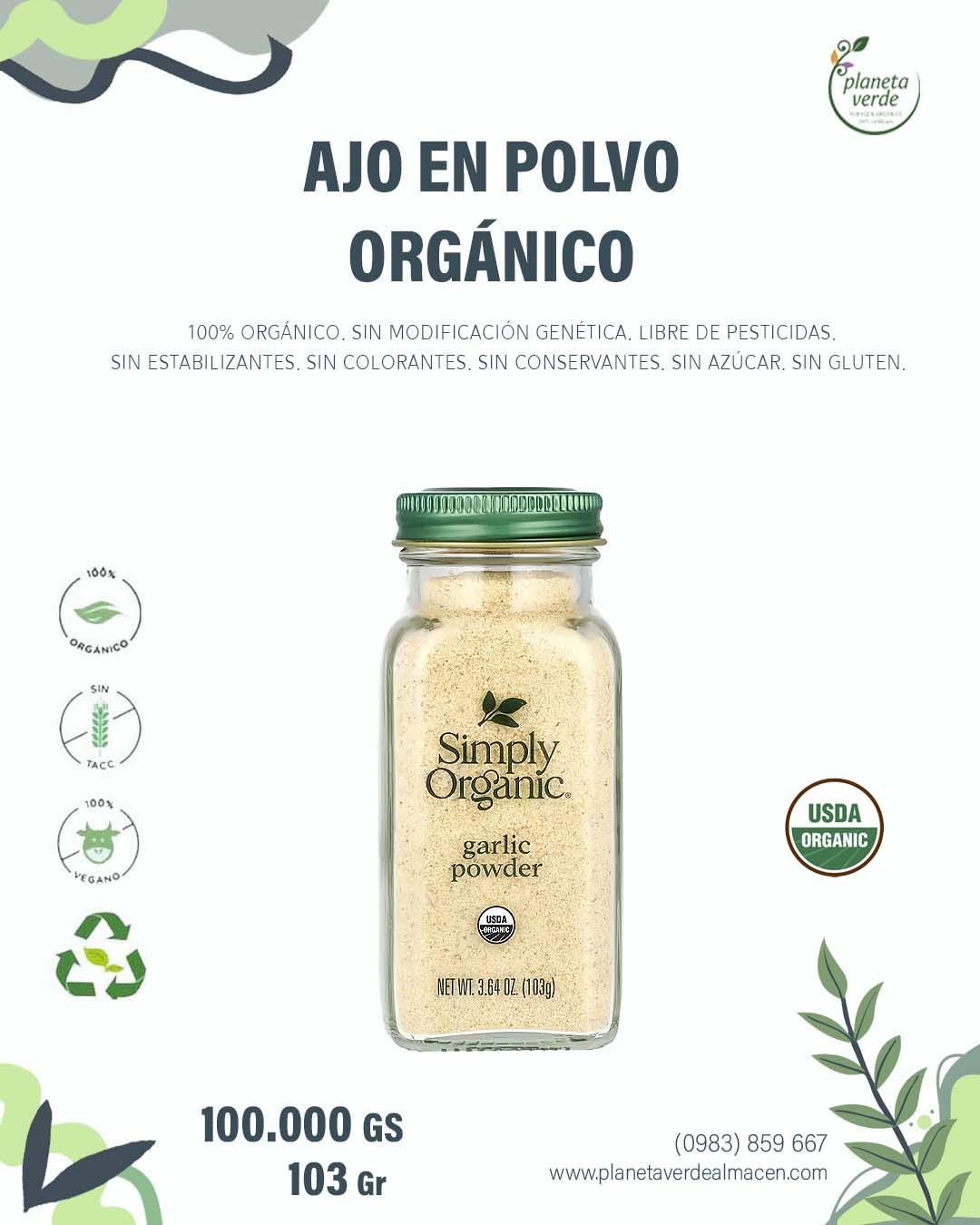 Ajo en Polvo Orgánico